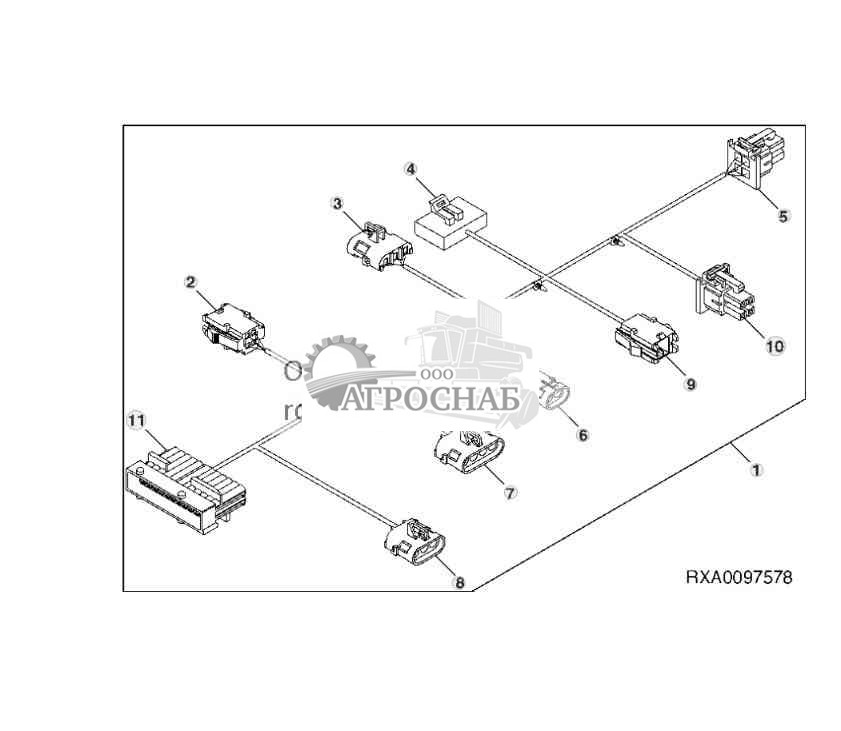 Жгут проводов, переключатель SCV, блок контроллера в подлокотнике, PQT  AQT 